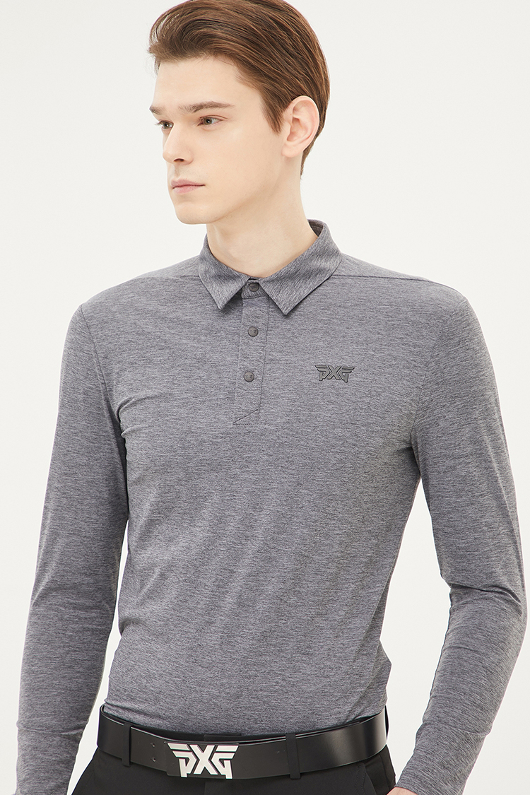 ESSENTIAL SOLID COLLAR LONG SLEEVE T-SHIRT
